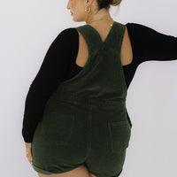 Kacey Short Overalls Khaki Curve