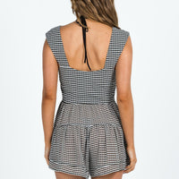Winona Romper Black Check