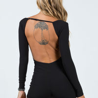 Grantham Long Sleeve Romper Black