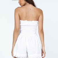 VIP Strapless Romper White