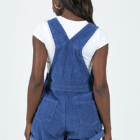 Kacey Short Overalls Navy Cord