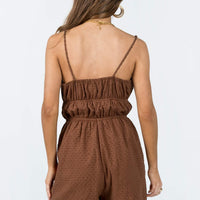 Medora Romper Brown