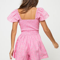 Front Row Romper Pink Floral