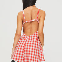 Jorda Romper Red Gingham