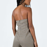 Working On It Romper Check Multi
