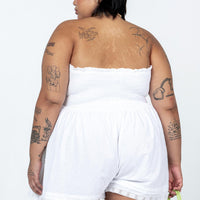 VIP Strapless Romper White Curve