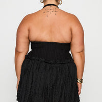 Mixie Halter Romper Black Curve