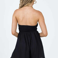 Beau Strapless Romper Black