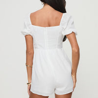 Rooney Romper White