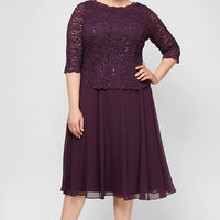 Plus Bella Sequin Lace Dress
