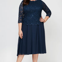 Plus Bella Sequin Lace Dress