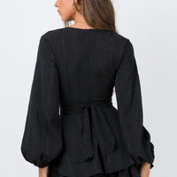 String Of Stars Romper Black