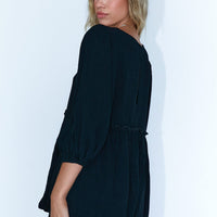 Amalie Romper Black