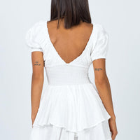 Perry Romper White