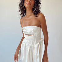 Over The Moon Romper Champagne