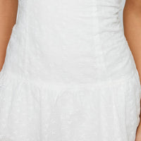Veyla Frill Playsuit White