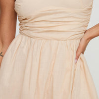 Quinelle Strapless Romper Cream