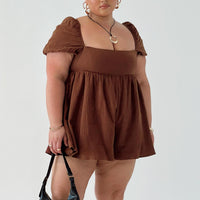Lorna Romper Brown Curve