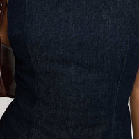 Ainsleigh Shift Denim Playsuit Mid Wash Petite