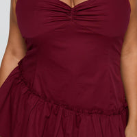 Shantelle Romper Burgundy Curve