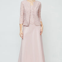 Petite Bethany Glitter Lace Jacket Dress