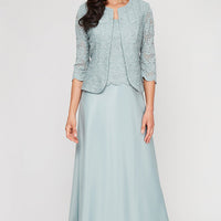 Plus Bethany Glitter Lace Jacket Dress