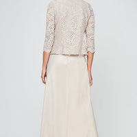 Bethany Glitter Lace Jacket Dress