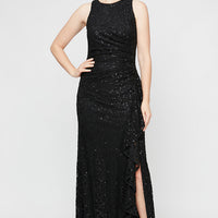Petite Elaine Sleeveless Lace Gown
