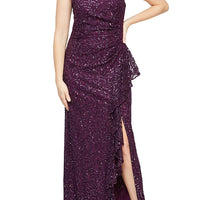 Petite Elaine Sleeveless Lace Gown
