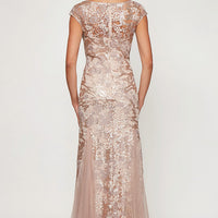 Petite Emily Embroidered Fit and Flare Dress