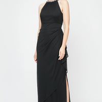 Alexandra Beaded Halter Dress