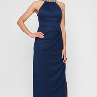 Alexandra Beaded Halter Dress