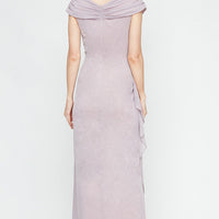 Glitter Mesh Sleeveless L-Neck Dress