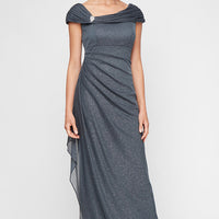 Glitter Mesh Sleeveless L-Neck Dress