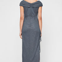 Glitter Mesh Sleeveless L-Neck Dress