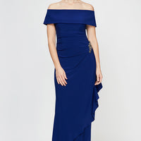 Nora Off-the-Shoulder Matte Jersey Dress
