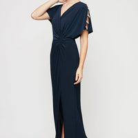 Petite Fiona Embellished Sleeve Jersey Dress