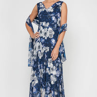 Emma Printed Cowl Neck Dress
