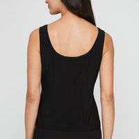 3/4 Sleeve Embroidered Twinset with Solid Matte Jersey Scoop Neck Tank and Center Front Closure Jacket