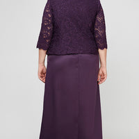 Plus Bethany Glitter Lace Jacket Dress