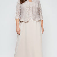 Plus Bethany Glitter Lace Jacket Dress
