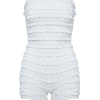 Ayver Strapless Playsuit White