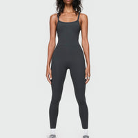 Go Getter Activewear Jumpsuit Grey