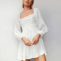 Lillie Long Sleeve Romper White