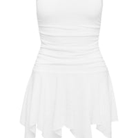 Minxie Strapless Romper White Tall