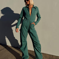 Miami Vice Boiler Suit Forest Green