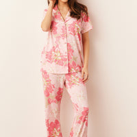 Elsa Cloud Jersey PJ Set in Dahlia