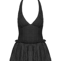 Mixie Halter Playsuit Black
