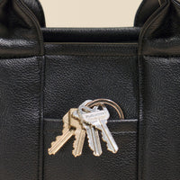 Vegan Leather Baby Sloane Tote - Black