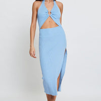 Blue Midi Dress Knit